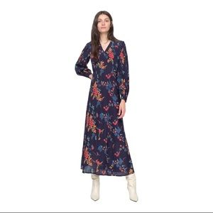 sea new york blue floral mari midi dress